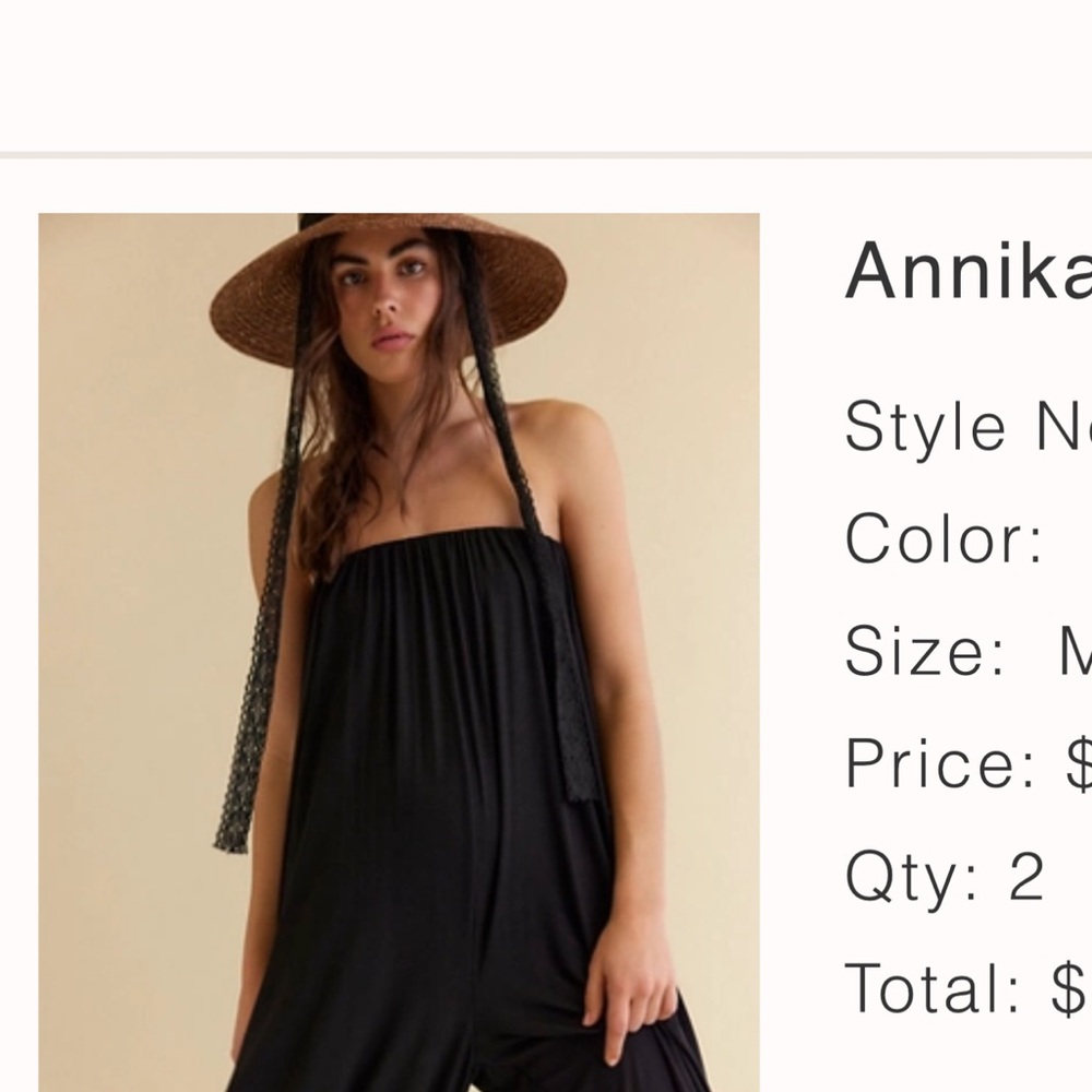 FP Movement by Free People Black Wide Leg Jumpsuit
